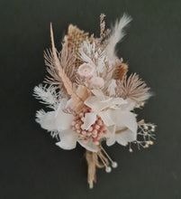 Load image into Gallery viewer, Wedding elopement bridal bouquet & buttonhole set – Blush Preserved Flowers