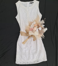 Load image into Gallery viewer, Wedding elopement bridal bouquet & buttonhole set – Blush Preserved Flowers