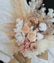 Load image into Gallery viewer, Wedding elopement bridal bouquet & buttonhole set – Blush Preserved Flowers