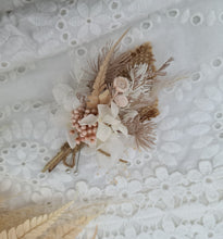 Load image into Gallery viewer, Wedding elopement bridal bouquet & buttonhole set – Blush Preserved Flowers