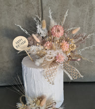 Load image into Gallery viewer, Double floral cake topper – Boho blush