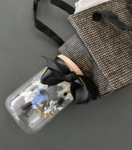 Load image into Gallery viewer, Preserved everlasting flowers mini glass dome – Black, yellow, blue & white