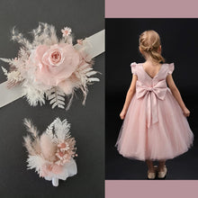 Load image into Gallery viewer, Blush flowers mini corsage & buttonhole - wedding flower girl / boy