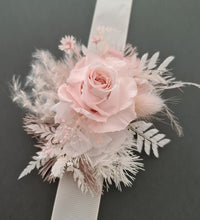 Load image into Gallery viewer, Blush flowers mini corsage & buttonhole - wedding flower girl / boy