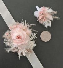 Load image into Gallery viewer, Blush flowers mini corsage & buttonhole - wedding flower girl / boy