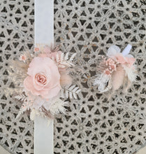 Load image into Gallery viewer, Blush flowers mini corsage & buttonhole - wedding flower girl / boy
