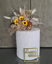 Load image into Gallery viewer, Everlasting flowers Sunflower cake topper - yellow/neutral