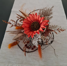 Load image into Gallery viewer, Everlasting flowers Sunflower cake topper - rustic orange