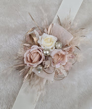 Load image into Gallery viewer, Everlasting flowers blush & champagne corsage - School formal / Wedding