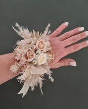 Load image into Gallery viewer, Everlasting flowers blush & champagne corsage - School formal / Wedding
