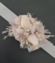 Load image into Gallery viewer, Everlasting flowers nude & champagne corsage w tulip - School formal / Wedding