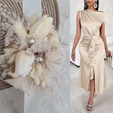 Load image into Gallery viewer, Everlasting flowers nude & champagne corsage w tulip - School formal / Wedding