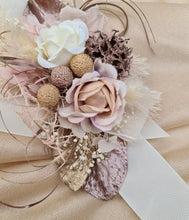 Load image into Gallery viewer, Everlasting flowers blush & rose gold corsage - School formal / Wedding