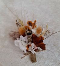 Load image into Gallery viewer, Rustic wedding elopement set – bridal bouquet & buttonhole preserved & dry flowers