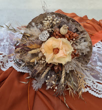Load image into Gallery viewer, Unique preserved flowers bridal bouquet & buttonhole – Rustic Elopement Set
