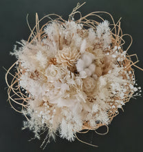 Load image into Gallery viewer, Boho Neutral Everlasting flowers Bridal bouquet & buttonhole - Elopement Set