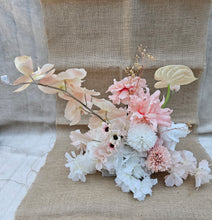 Load image into Gallery viewer, Everlasting blush and neutral wedding signing table flowers - Centrepiece