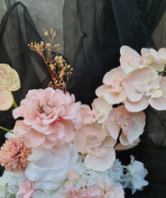 Load image into Gallery viewer, Everlasting blush and neutral wedding signing table flowers - Centrepiece