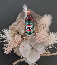 Load image into Gallery viewer, Fancy VB beer bottle buttonhole - Wedding, groom, groomsmen, school formal