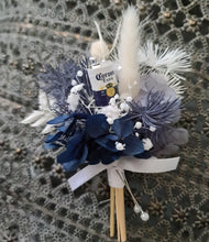 Load image into Gallery viewer, Preserved flowers fancy buttonhole with Corona beer can – Groom, groomsmen, school formal