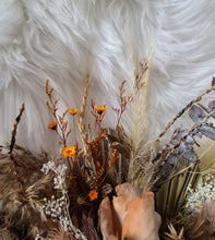 Load image into Gallery viewer, Everlasting flowers rustic deep orange rose rusty hydrangeas Elopement set - Bridal bouquet and buttonhole