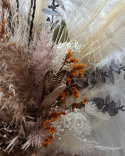 Load image into Gallery viewer, Everlasting flowers rustic deep orange rose rusty hydrangeas Elopement set - Bridal bouquet and buttonhole