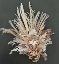 Load image into Gallery viewer, Boho preserved flowers in unique pot w Happy Birthday tag