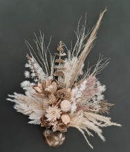 Load image into Gallery viewer, Boho neutral & champagne gold flowers w Happy Birthday tag