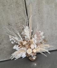 Load image into Gallery viewer, Boho neutral & champagne gold flowers w Happy Birthday tag