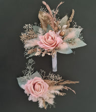 Load image into Gallery viewer, 2 x Flower cake topper in blush, sage & gold