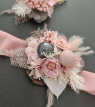 Load image into Gallery viewer, Preserved flowers dusty & blush pink corsage & buttonhole - School formal / wedding