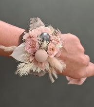 Load image into Gallery viewer, Preserved flowers dusty & blush pink corsage & buttonhole - School formal / wedding