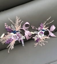 Load image into Gallery viewer, 3 x Cake toppers flower rings - white, violet, pink purple & silver - Cake decor