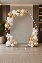 Load image into Gallery viewer, White Metal Hexagonal Backdrop - HIRE ONLY