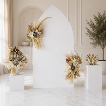 Load image into Gallery viewer, Boho King Protea Everlasting arbour / backdrop flowers Style 1 - HIRE ONLY