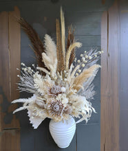 Load image into Gallery viewer, Boho King Protea Everlasting flowers in urn - HIRE ONLY