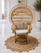 Load image into Gallery viewer, Boho Queen Peacock Chair - HIRE ONLY