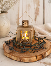 Load image into Gallery viewer, Small Rustic Golden lantern - HIRE ONLY