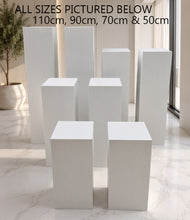 Load image into Gallery viewer, Plinth Acrylic white (25 x 25) - 90cm - HIRE ONLY