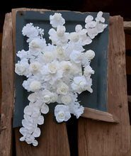 Load image into Gallery viewer, White hanging flowers LARGE - backdrop / arbour - HIRE ONLY