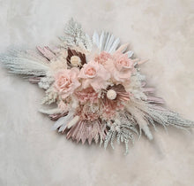 Load image into Gallery viewer, Everlasting Dusty pastel pink chair / backdrop /easel flowers - HIRE ONLY