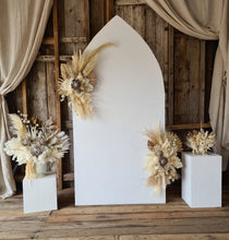 Load image into Gallery viewer, Boho King Protea Everlasting arbour / backdrop flowers Style 2 - HIRE ONLY