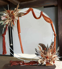 Load image into Gallery viewer, Double Circle Backdrop & 2 x rustic flowers - HIRE ONLY