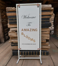 Load image into Gallery viewer, White Welcome Sign Stand , seating chart - Wedding, events - HIRE ONLY