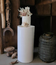 Load image into Gallery viewer, White cylinder plinth cake or flower stand - 75cm - HIRE ONLY