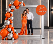 Load image into Gallery viewer, Fancy large silver photo frame / Backdrop ONLY - HIRE ONLY