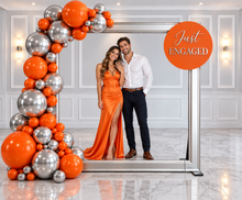 Load image into Gallery viewer, Fancy large silver photo frame / Backdrop ONLY - HIRE ONLY