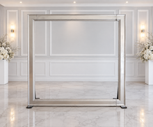 Load image into Gallery viewer, Fancy large silver photo frame / Backdrop ONLY - HIRE ONLY