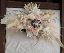 Load image into Gallery viewer, Boho Blush King Protea Everlasting arbour / backdrop flowers - HIRE ONLY