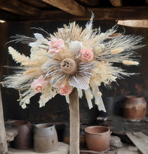 Load image into Gallery viewer, Boho Blush Banksia Everlasting arbour / backdrop or easel flowers - HIRE ONLY